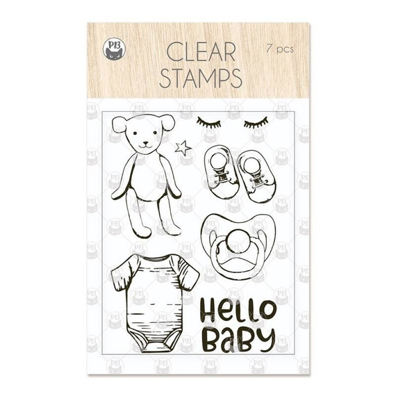 P13 Transparent Stempeln Set Motivstempel Clear Stamps, Schnuller Teddybär Baby