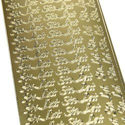 Dekorative Aufkleber Happy Birthday, gold