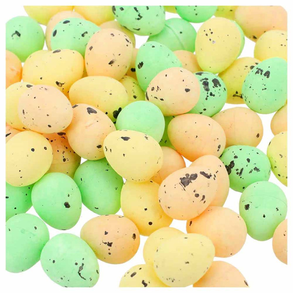 STYROPOREIER Ostern Dekoration Ostereier Wachtel 50 Stück, 1,8x2,5cm - Mix aus 7 Farben