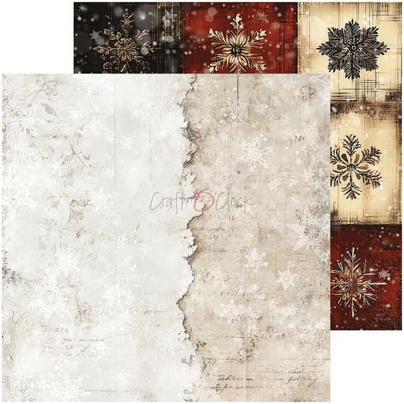 Scrapbooking Papier Set 20x20 - Craft o'clock -  Oh Christmas Night - BASIC
