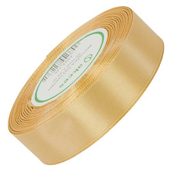 Satinband 25 mm - helles Gold- 32 Meter