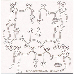 SCRAPINIEC Dekorpappe Die Cut Chipboard Dekoration Ornament, Girlande Bögen
