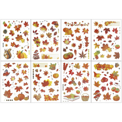 AUFKLEBER folie - Blätter, Pilze, Eichhörnchen