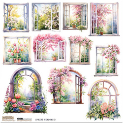 AUFKLEBER ScrapLove Dekor Stickers - Spring Windows 2