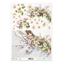 ITD Reispapier Decoupage Bastelpapier Serviettentechnik-R2382 Frühlingsblumen