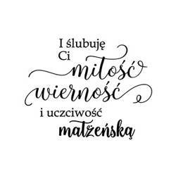 AGATERIA - Transparent Stempel Motivstempel Clear Stamp, i Ślubuję Ci...  Untertitel PL