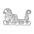 AGATERIA - Transparent Stempel Motivstempel Clear Stamp- Sledge, Schlitten
