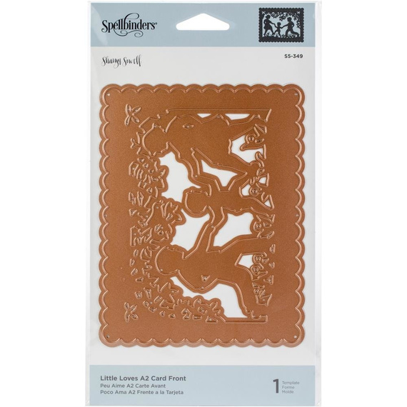 Stanzform Präge Stanzschablone Cutting Die - Spellbinders - Little Loves A2 Kartenvorderseite - Kinder im Garten