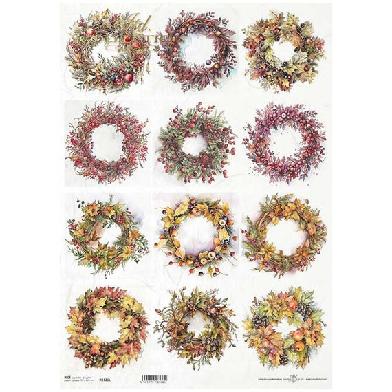 Reispapier für Decoupage-Girlanden A3 ITD-1121L
