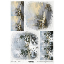 ITD Reispapier Decoupage Bastelpapier Serviettentechnik-R2271 Winteransichten