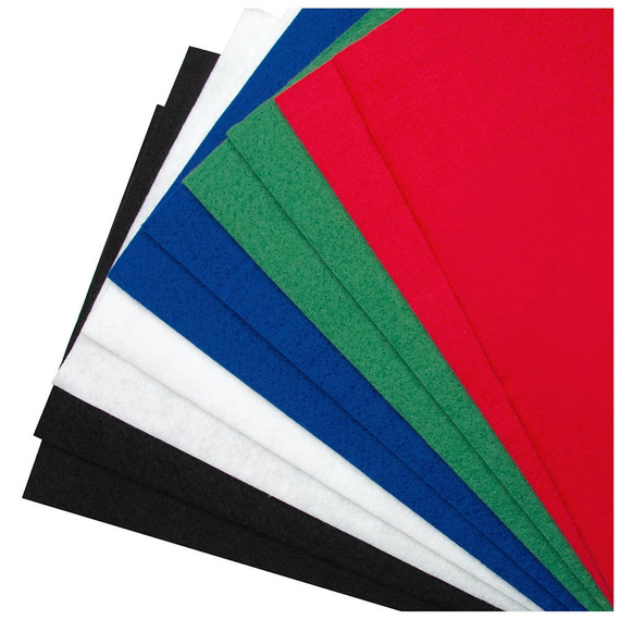 Dekorativer Filz A4 10 Bögen - Basic