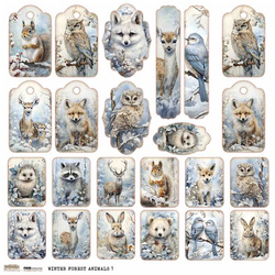 AUFKLEBER papier - ScrapLove - Winter Forest Tiere 1