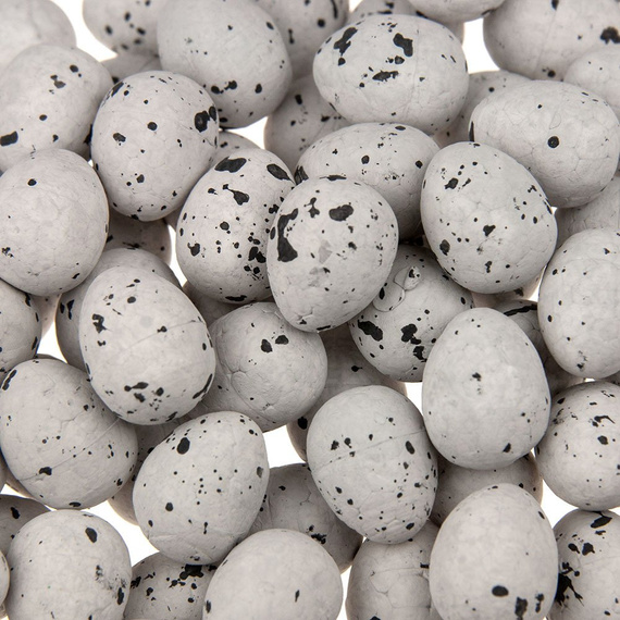 STYROPOREIER Ostern Dekoration Ostereier Eggs 100 Stück, 1.5x1.8cm grau