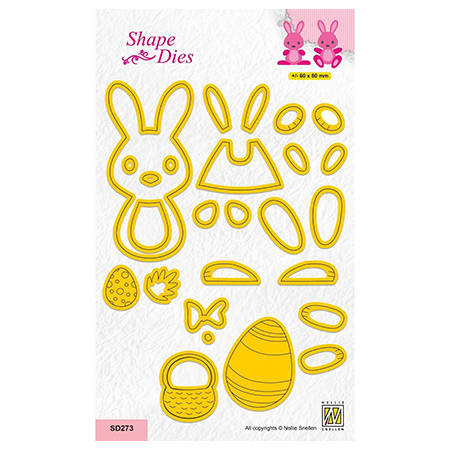 NELLIES Stanzform Präge Stanzschablone Scrapbooking Cutting Die, Easter Bunny Hase SD273