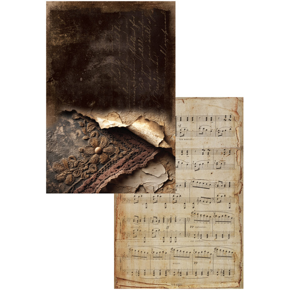 Scrapbooking Papier Set A4 - Alchemie of Art - In silence