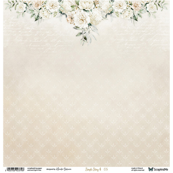 Scrapbooking Papier - ScrapAndMe - Simple Story 4 05/06 - doppelseitig 30x30 cm