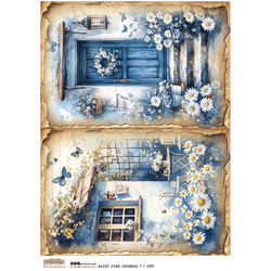 Reispapier Decoupage Bastelpapier A4 - Scraplove - Daisy Junk Journal 7