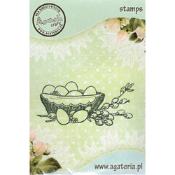 AGATERIA - Transparent Stempel Motivstempel Clear Stamp -Easter basket, Osterkorb