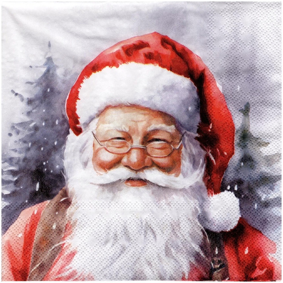 Set von Weihnachts-Decoupage-Servietten 33x33cm - 10Stück 