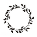 AGATERIA - Transparent Stempel Motivstempel Clear Stamp - Garland of holly, Stechpalme Kranz