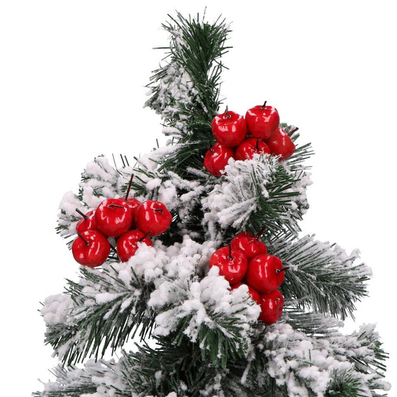 Lackierte Äpfel am Draht - 3 Stück - Dekorative Früchte