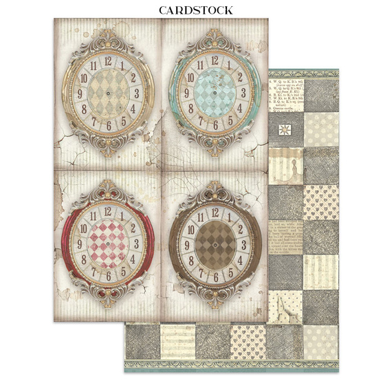 Set aus Junk Journal-Papieren, Aufklebern und Elementen - Alice in Christmas - Stamperia 