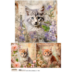 Reispapier Decoupage Bastelpapier A4 - Scraplove - Cat Junk Journal 2