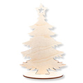 Holzweihnachtsbaum mit stehendem Stern mit Ständer