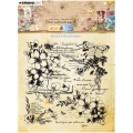 STUDIO LIGHT - Transparenter Stempel -Script & Wildflowers kwiaty Schmetterlinge 