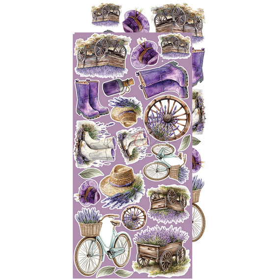 CRAFT OCLOCK 15x30cm Scrapbooking Papier mit Elementen, Heritage Whispers - Flowers