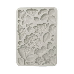 STAMPERIA SILIKONFORM Mold Abformen Gießen Mould, Hidden Grove Erdbeeren