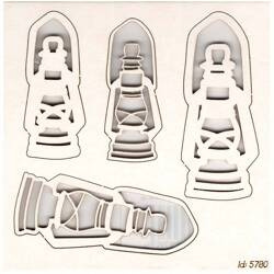 Dekorpappe Die Cut Chipboard Christmas by the fire - 3D-Laternen 03