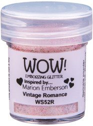 WOW! Embossingpulver mit Glitzer Embossingpuder Einbrennpulver 15ml, Vintage Romance WS52R