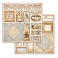 STAMPERIA Set 10 Blatt 30,5x30,5cm doppelseitig Scrapbooking Papier 190g, Golden harmony