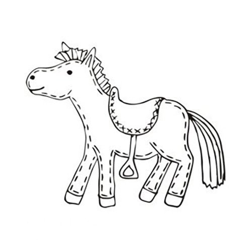 AGATERIA - Transparent Stempel Motivstempel Clear Stamp - Toy horse - Spielzeugpferd