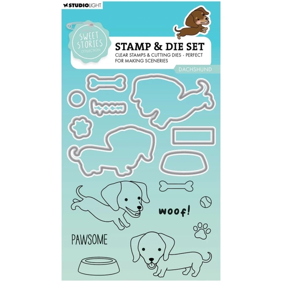 Stanzform Präge Stanzschablone Cutting Die und Stempel - StudioLight - Dachshund - Dackelhunde