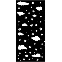 Schablone mix media 3D 12x25cm - Candy Christmas - Wolken - Stamperia