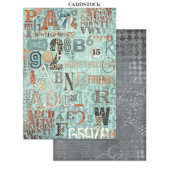 Set aus Junk Journal-Papieren, Aufklebern und Elementen - Furry Friends - Stamperia 