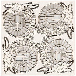 SCRAPINIEC Dekorpappe Die Cut Chipboard Dekoration, Dekoration - Bibel - 4 Stk.