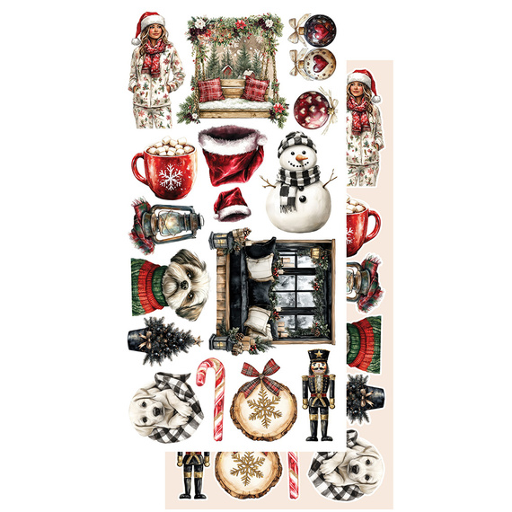 ALCHEMY OF ART 15x30cm doppelseitig Scrapbooking Papier 250g,- Wonderful Christmas Time Weihnachten