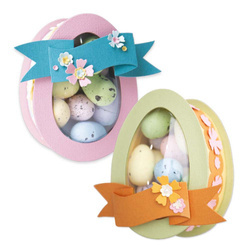 SIZZIX Stanzform Präge Stanzschablone Cutting Die - Easter Egg Box, Schachtel, Eier