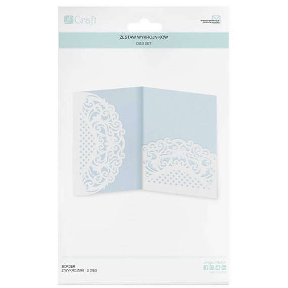 DPCRAFT Stanzform Präge Stanzschablone Cutting Die, Bordüre - dekorativer Rand