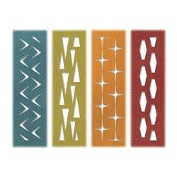 SIZZIX Stanzer Präge Stanzschablone Cutting Die, Retro Repeat 664160