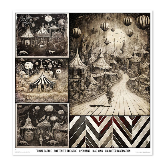 ITD COLLECTION Setz 11Stk 30x30cm Scrapbooking Papier - Tales from the Dark Fair