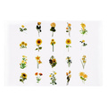AUFKLEBER folie - Sonnenblumen 40Stück