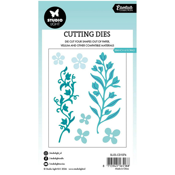 Stanzschablone – Cutting Die für Papier - StudioLight - Branch & Florals Zweige Blumen