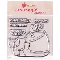 WOODWARE Transparent Stempeln Set Motivstempel Clear Stamps - Whale Hello, Liebe Wal