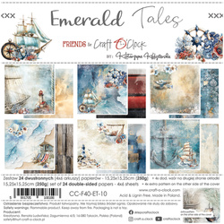 Scrapbooking Papier Set 15x15 - Craft o'clock - Emerald Tales