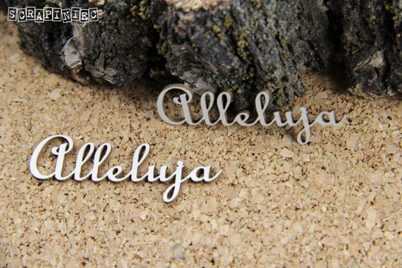 Dekorpappe Die Cut Chipboard Halleluja 01 2St SCRAPINIEC