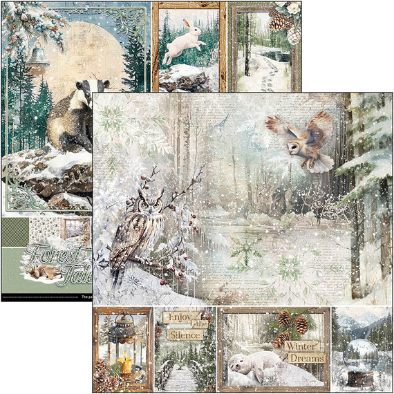 Scrapbooking Papier Set 30x30 cm – Paper Pad- Bastelpapier - Ciao Bella – Forest Tales